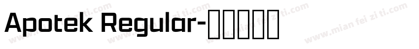 Apotek Regular字体转换
